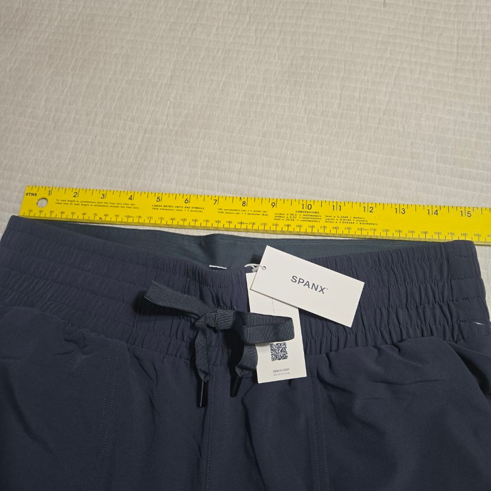 Women's SPANX Dark Storm Blue Casual Fridays Sweat Wicking Joggers L - Picture 8 of 12